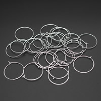 Steel earring hoop component, plated 