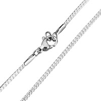 Мода нержавеющей стали ожерелье цепь, нержавеющая сталь, оригинальный цвет длина:Приблизительно 17.5 дюймовый, продается Strand