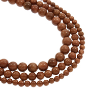 Goldstone Beads, Round, natural Approx 1mm Approx 15.5 Inch 