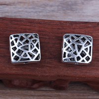 Zinc Alloy Hollow Beads, Squaredelle, antique silver color plated, lead & cadmium free Approx 1mm 