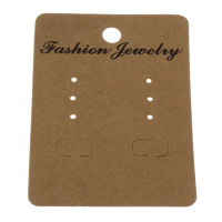 Kraft Earring Stud Display Board, Rectangle, fashion jewelry, brown 
