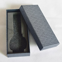 Caja de cartón para reloj, con Esponja, Rectángular, 65x145x30mm, Vendido por UD