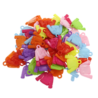 Сплошной цветной Акрил Кулоны, В форме предмета одежды, ровный цвет, разноцветный отверстие:Приблизительно 2.5mm, 500G/сумка, продается сумка