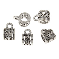Stainless Steel Beads, Zinc Alloy, Drum, antique silver color plated, hollow, lead & cadmium free Approx 1.5mm, 5mm 