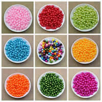 Mode Kunststoff-Perlen, Kunststoff, rund, keine, 8mm, Bohrung:ca. 2.2mm, ca. 1800PCs/Tasche, verkauft von Tasche
