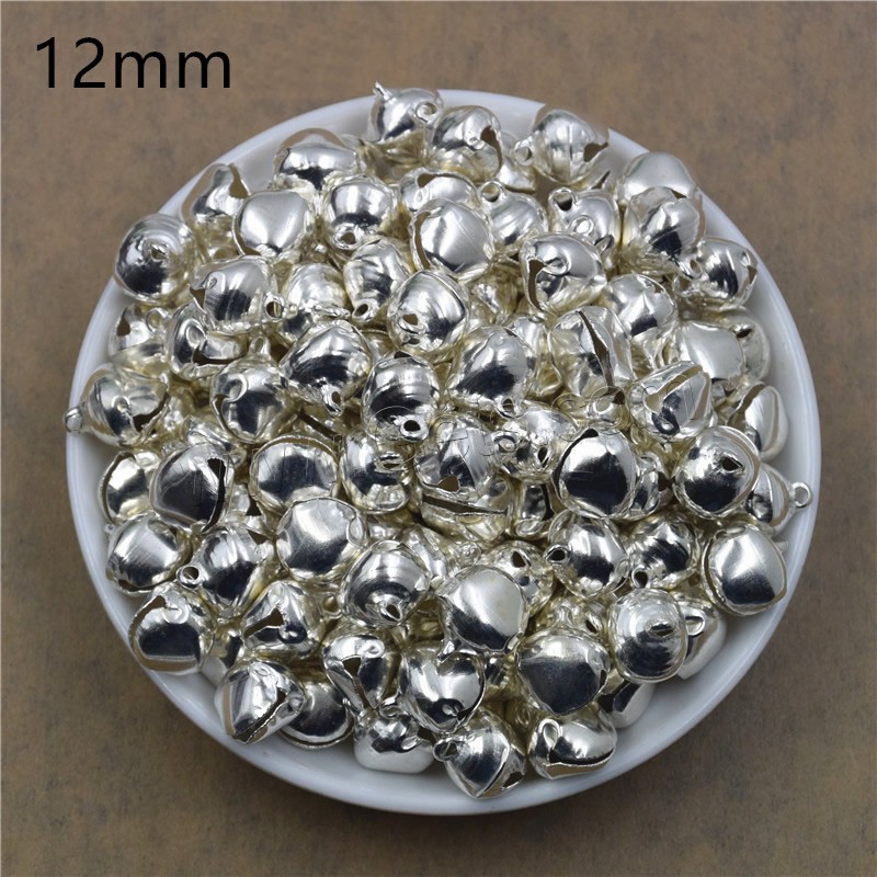 Zinc Alloy Jingle Bell for Christmas Decoration, plated, different size for choice, more colors for choice, lead & cadmium free, Hole:Approx 1.5mm, 100PCs/Bag, Sold By Bag
