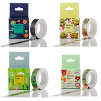 Decorative Tape, Paper, Rondelle, sticky 15mm, Approx 