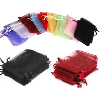 Organza Jewelry Pouches Bags, Rectangle 