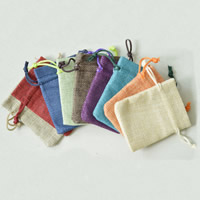 Pochettes bijoux coton, rectangle, plus de couleurs à choisir Vendu par sac