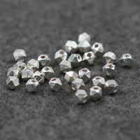 Round Sterling Silver Beads, 925 Sterling Silver & faceted 