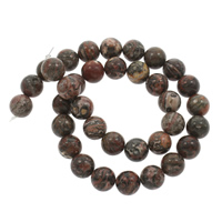 Leopard Skin Stone Bead, Round Approx 1mm Approx 14.5 Inch 