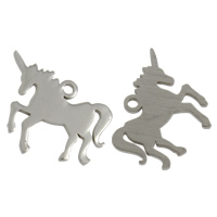 Stainless Steel Animal Pendants, Unicorn, original color Approx 1mm 