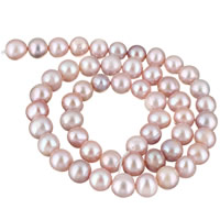 Potato Cultured Freshwater Pearl Beads, natural, purple, 8-9mm Approx 0.8mm Approx 15.5 Inch 