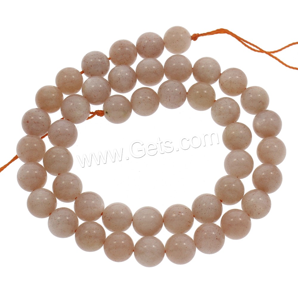 Orange Moonstone Beads, Round, different size for choice, Hole:Approx 1mm, Length:Approx 15.5 Inch, Sold By Strand
