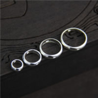 925 Sterling Silber Armbänder Zubehöre, Kreisring, verschiedene Größen vorhanden, Bohrung:ca. 1mm, verkauft von PC