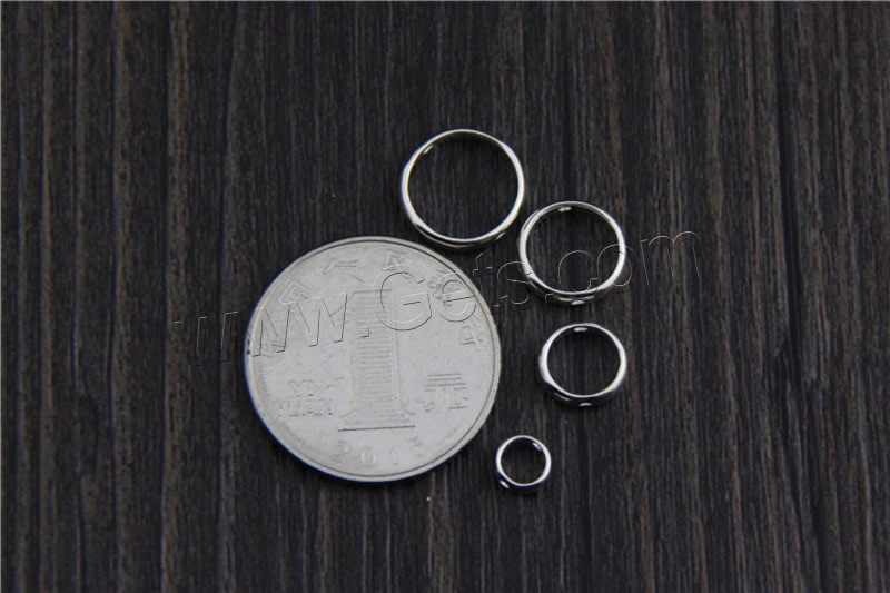 plata de ley 925 Fornituras para la pulsera, Donut, diverso tamaño para la opción, agujero:aproximado 1mm, Vendido por UD