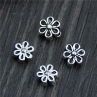 Thailand Sterling Silver Beads, Flower 