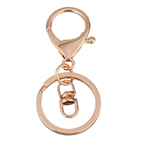 Zinc Alloy Key Clasp, with Iron, rose gold color plated, 70mm, 35mm, 30mm 
