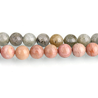 Edelstein Perle, rund, natürlich, verschiedenen Materialien für die Wahl, 4mm, Bohrung:ca. 0.5mm, Länge:ca. 15 ZollInch, ca. 95PCs/Strang, verkauft von Strang
