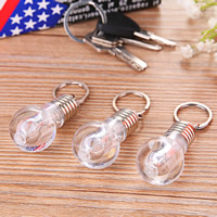 Plastic Key Chain, with iron ring, Light Bulb, LED, 55mm Approx 30mm 