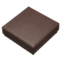 Cardboard Bracelet Box, with Velveteen, Square, deep coffee color 