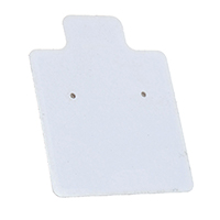 Earring Display Card, PU Leather, Rectangle, white 