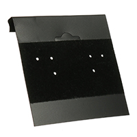 Ohrring Anzeige Karte, Papier, Quadrat, schwarz, 50x50x5mm, verkauft von PC