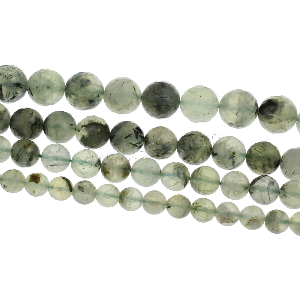 Natürliche Moosachat Perlen, Moos Achat, rund, verschiedene Größen vorhanden, Bohrung:ca. 1mm, Länge:ca. 15.5 ZollInch, ca. 48PCs/Strang, verkauft von Strang