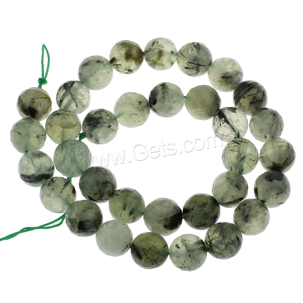Natürliche Moosachat Perlen, Moos Achat, rund, verschiedene Größen vorhanden, Bohrung:ca. 1mm, Länge:ca. 15.5 ZollInch, ca. 48PCs/Strang, verkauft von Strang