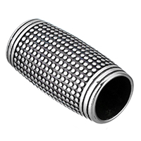 Stainless Steel Large Hole Beads, Column, blacken Approx 8.5mm 