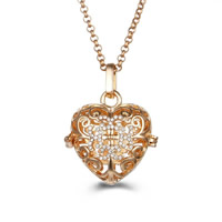 Pregnant Ball Locket Pendant, Brass, Heart, plated, with rhinestone & hollow lead & cadmium free, 20mm-30mm Approx 2-4mm 