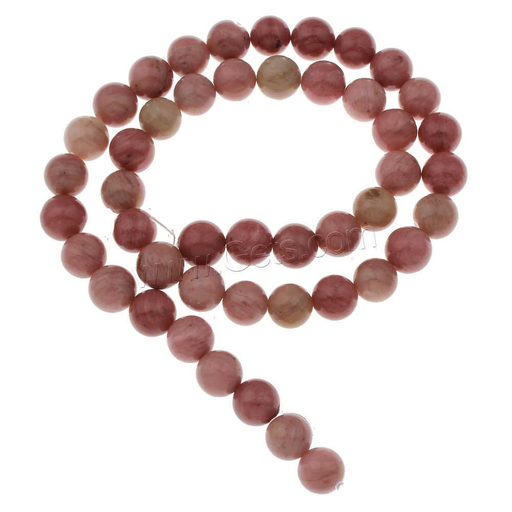 Rhodonite Beads, Rhodochrosite, Round, different size for choice, Hole:Approx 1mm, Length:Approx 15 Inch, Sold By Strand