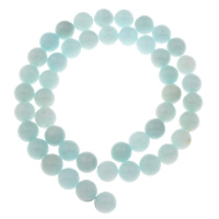 Amazonit Perlen, rund, verschiedene Größen vorhanden, Bohrung:ca. 1mm, Länge:ca. 15 ZollInch, verkauft von Strang