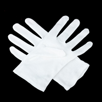 Gloves, Cotton, Hand, white 