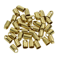 Brass Cord Tips original color, lead & cadmium free Approx 2mm 
