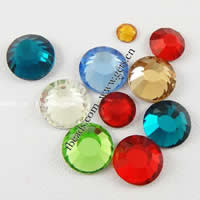 Rhinestone Cabochon, Flat Round, flat back & faceted SS30,6.3-6.6mm 