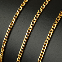 Stainless Steel Curb Chain, with plastic spool, gold color plated, 2.5mm, Approx 
