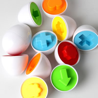 Kunststoff Simulation Ei Spielzeug, oval, für Kinder, 120x240mm, 6PCs/Tasche, verkauft von Tasche