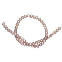 Perles de nacre rondes de culture d'eau douce, perle d'eau douce cultivée, naturel, grade A, 7-8mm Environ 0.8mm pouce, Vendu par brin