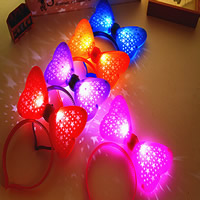 Light-Up Toys, Plastic, with Plastic, Bowknot, Boy & Girl & LED & luminated, mixed colors 