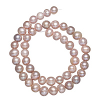 Perlas Patata Freshwater, Perlas cultivadas de agua dulce, natural, Púrpura, 8-9mm, agujero:aproximado 0.8mm, longitud:aproximado 15 Inch, Vendido por Sarta