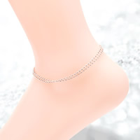 Stainless Steel Anklets Jewelry, with 2.3lnch extender chain, rose gold color plated, ball chain & for woman & , 1.2mm Approx 9.8 Inch 