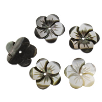 Black Shell Beads, Flower Approx 2mm 