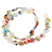 Millefiori Slice Lampwork Beads, Millefiori Lampwork, Round, handmade Approx 1mm Approx 13.5 Inch, Approx 