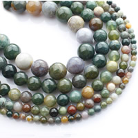 Natural Indian Agate Beads, Round Approx 15 Inch 