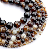 Natural Lace Agate Beads, Round coffee color Approx 15 Inch 