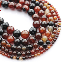 Perles agates miracles naturelles, agate miracle, Rond, normes différentes pour le choix Environ 15 pouce, Vendu par brin