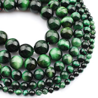 Tiger Eye Beads, Round green Approx 15 Inch 
