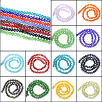 Perles en cristal mixte, Placage de couleur AB, normes différentes pour le choix & facettes, plus de couleurs à choisir Environ 1mm Environ 15 pouce, Vendu par brin