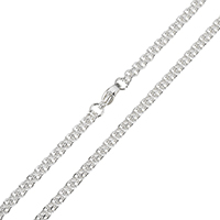 Stainless Steel Chain Necklace, thick 925 sterling silver plated, oval chain & for woman Approx 17 Inch 